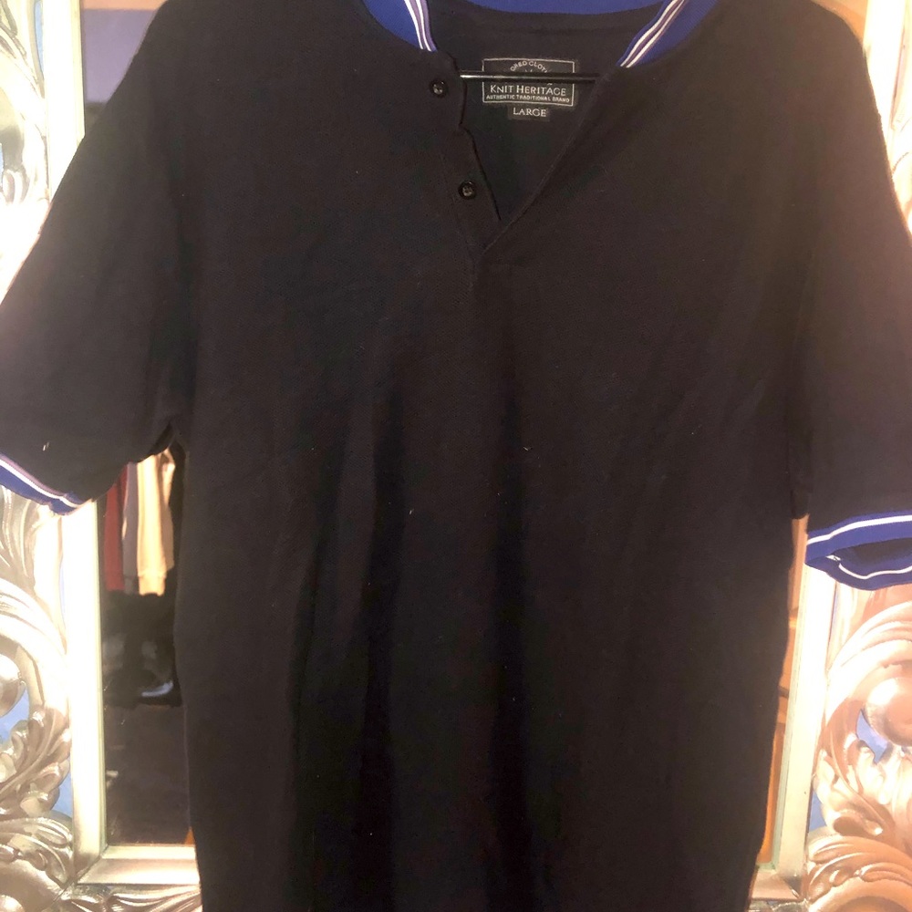 Black with blue striped color